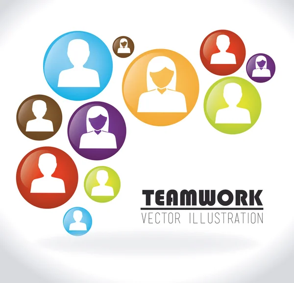 Teamwerk ontwerp — Stockvector