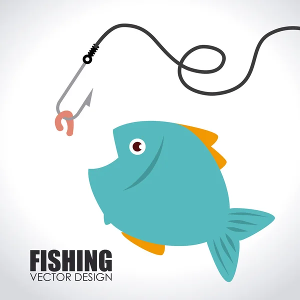 Diseño de pesca — Vector de stock