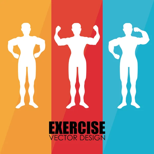 Design fitness — Vettoriale Stock