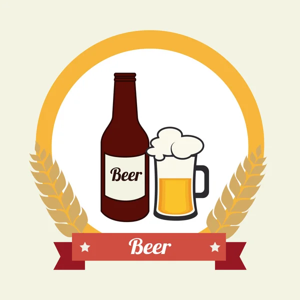 Diseño de cerveza — Archivo Imágenes Vectoriales