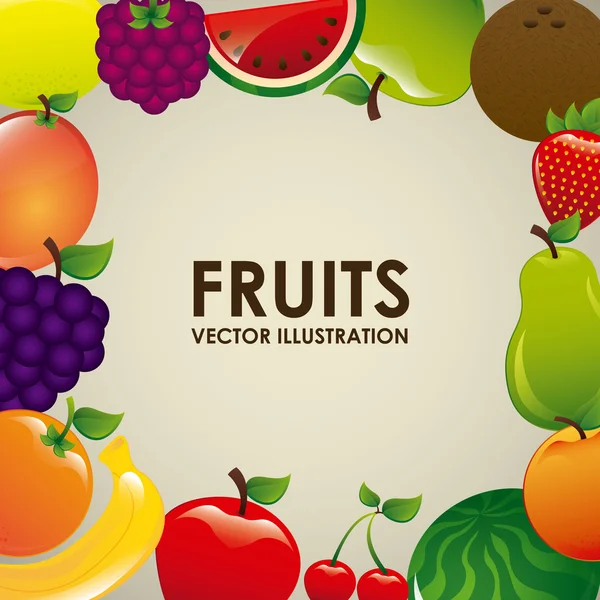 Gyümölcsök design — Stock Vector