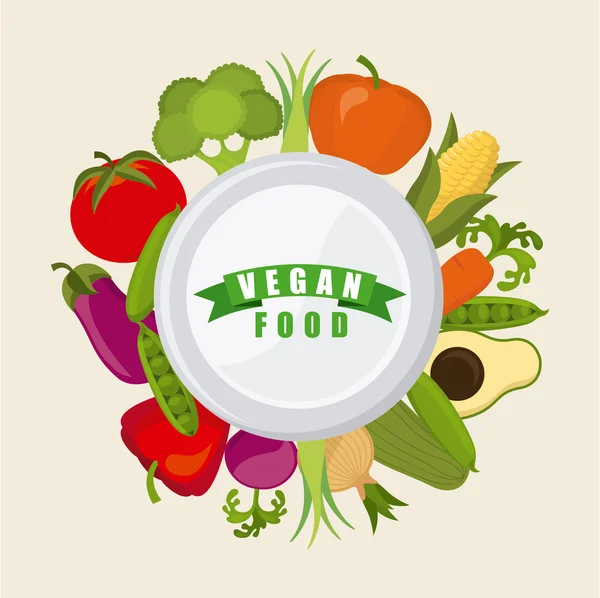 Vegetáriánus étel — Stock Vector