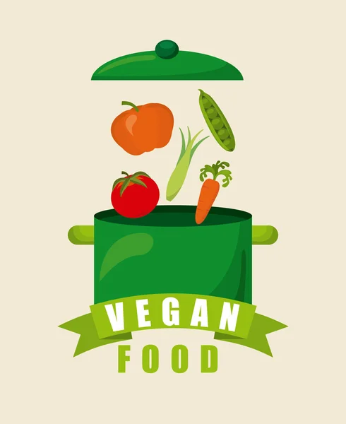 Alimentation végétalienne — Image vectorielle