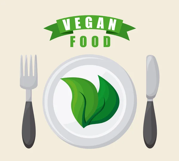 Veganes Essen — Stockvektor