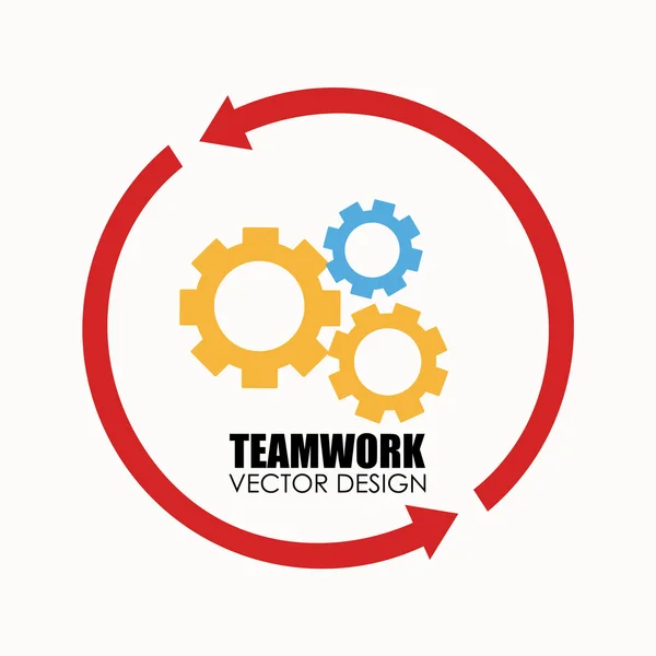 Projeto de trabalho em equipe —  Vetores de Stock