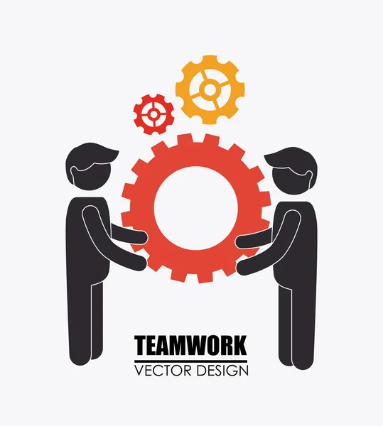 Diseño de trabajo en equipo — Vector de stock