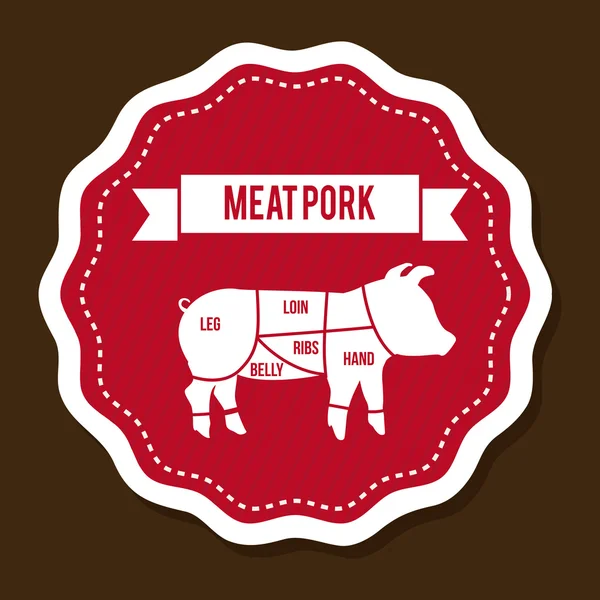 Diseño de carne — Vector de stock