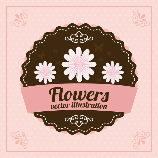 Diseño de flores — Vector de stock