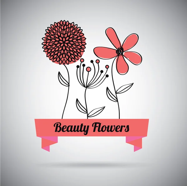 Diseño de flores — Vector de stock