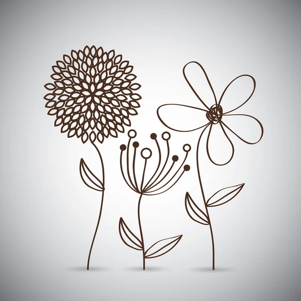 Fleurs desing — Image vectorielle