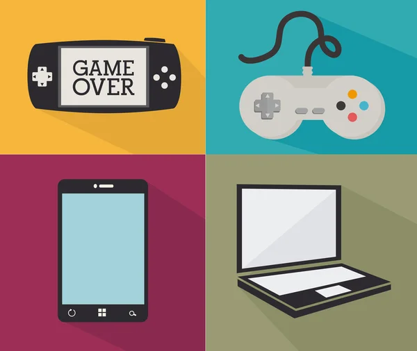 Videogame design — Stock Vector