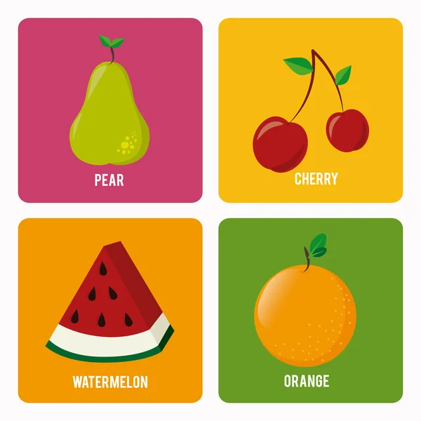Diseño de frutas — Archivo Imágenes Vectoriales
