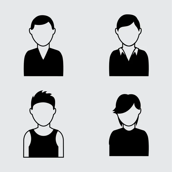 People Icons — Stock Vector