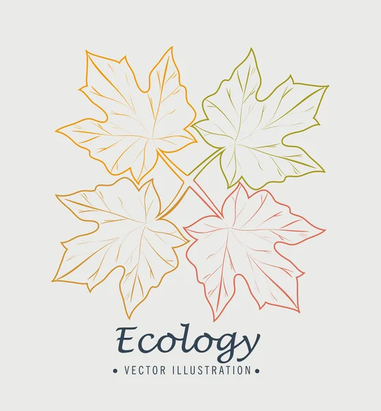 Desenho da ecologia — Vetor de Stock