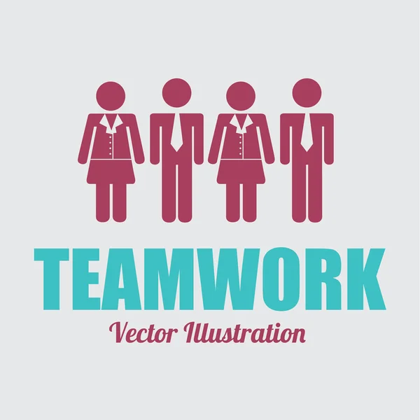Týmová práce design — Stockový vektor