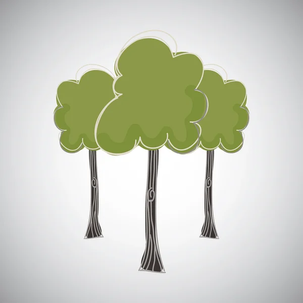 木のベクトル — ストックベクタ