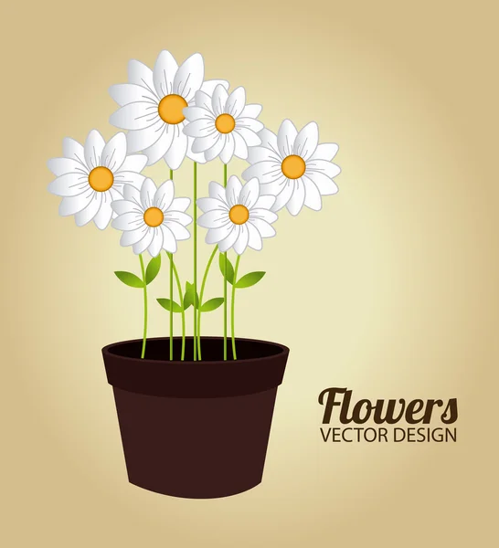 Ontwerp met bloemen — Stockvector