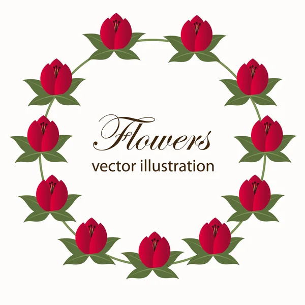 Ontwerp met bloemen — Stockvector