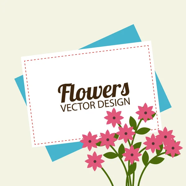 Ontwerp met bloemen — Stockvector