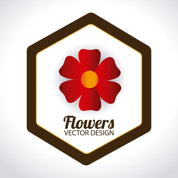 Ontwerp met bloemen — Stockvector