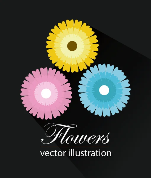 Ontwerp met bloemen — Stockvector