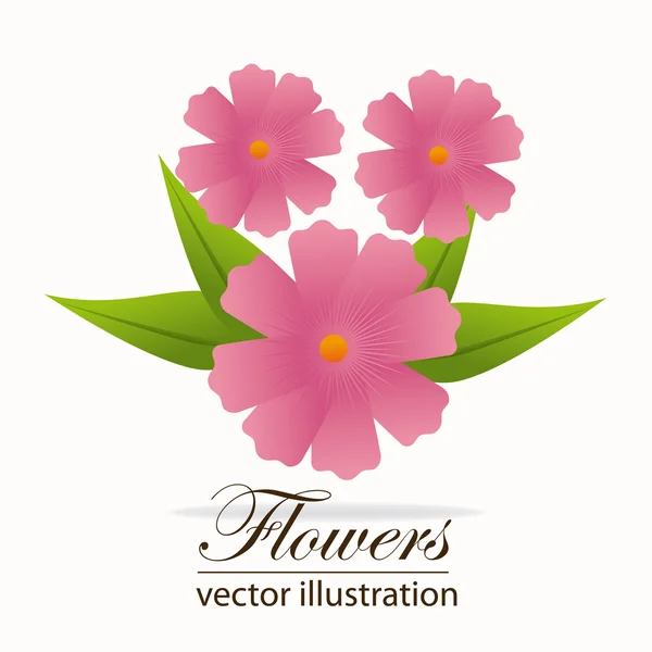 Ontwerp met bloemen — Stockvector