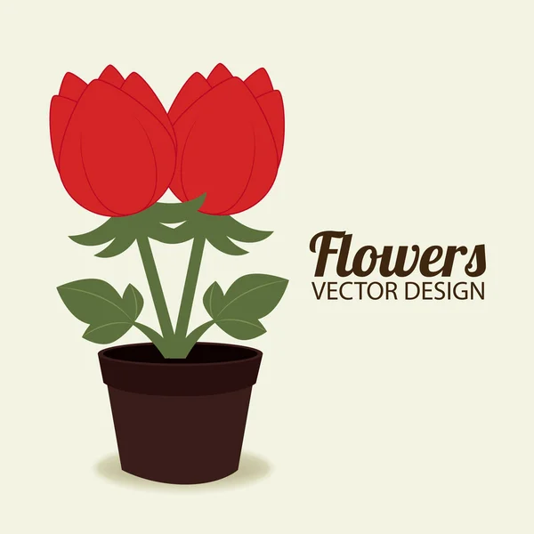 Design de flores — Vetor de Stock