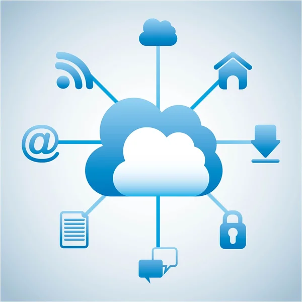 Cloud computing — Stockvector