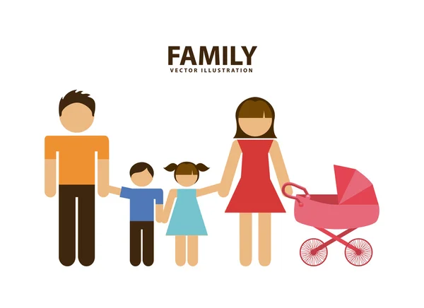 Family graphic design — Stock Vector