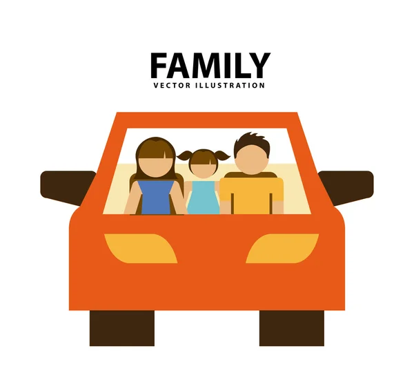 Aile grafik tasarım — Stok Vektör