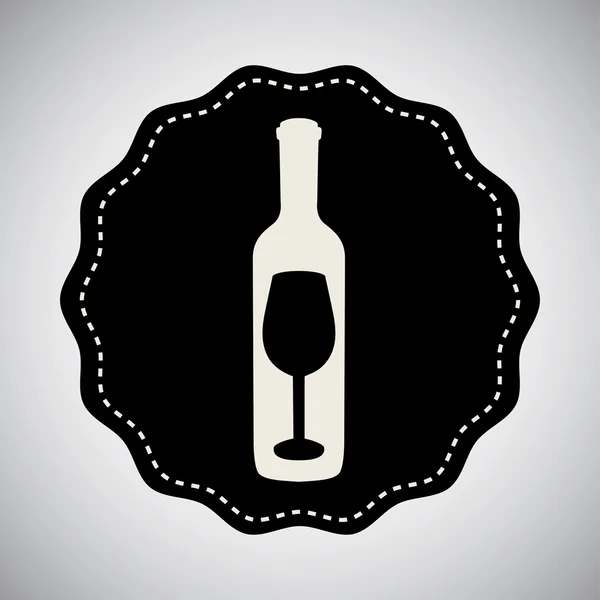 Conception bouteille de vin — Image vectorielle