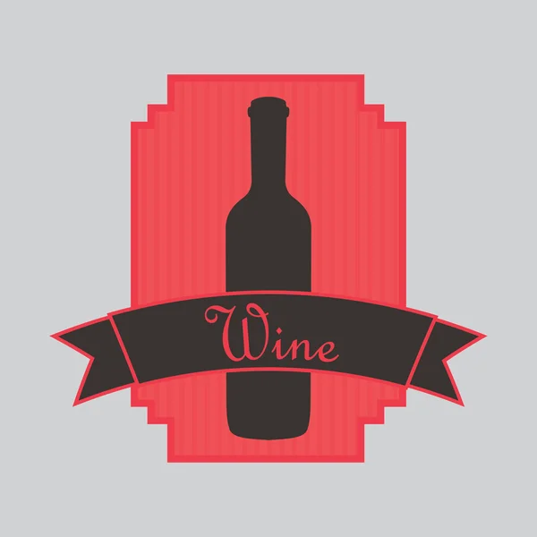 Design garrafa de vinho — Vetor de Stock