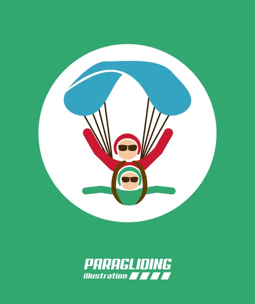 Paragliding — Stockvector