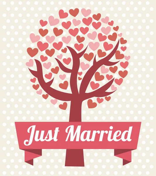 Étiquette mariage — Image vectorielle