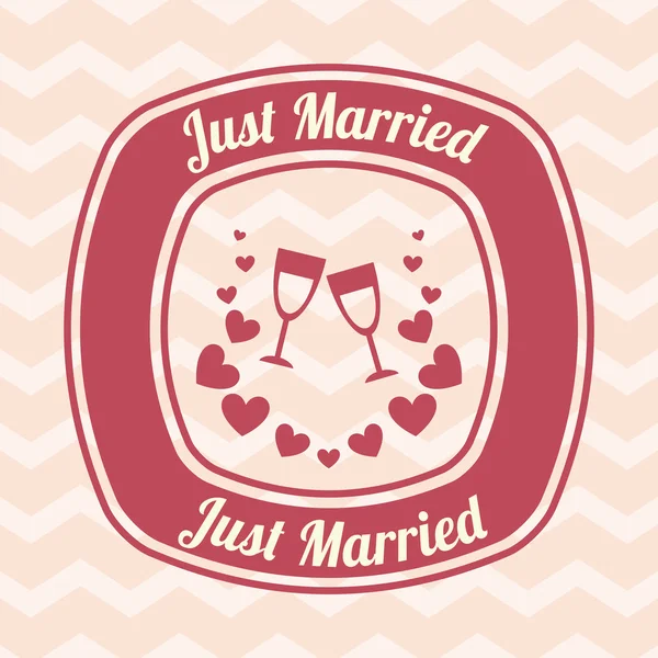 Étiquette mariage — Image vectorielle