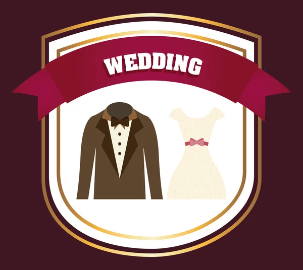 Wedding label — Stock Vector