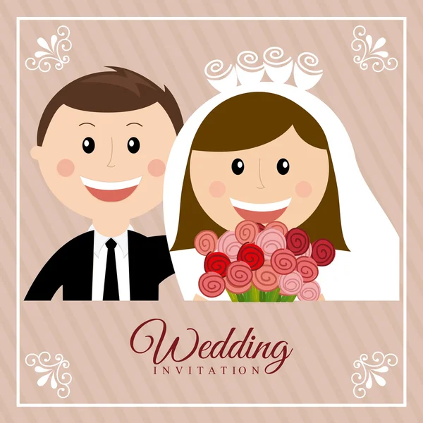 Etiqueta de boda — Vector de stock