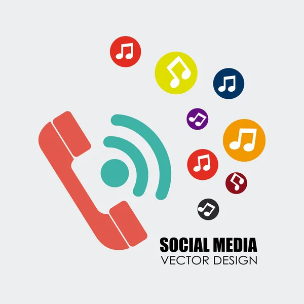 Diseño de redes sociales — Vector de stock