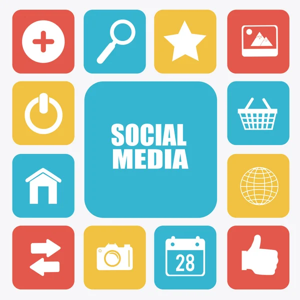 Social media design — Stock Vector