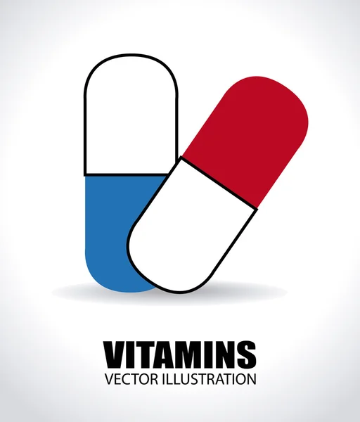 Vitamíny design — Stockový vektor