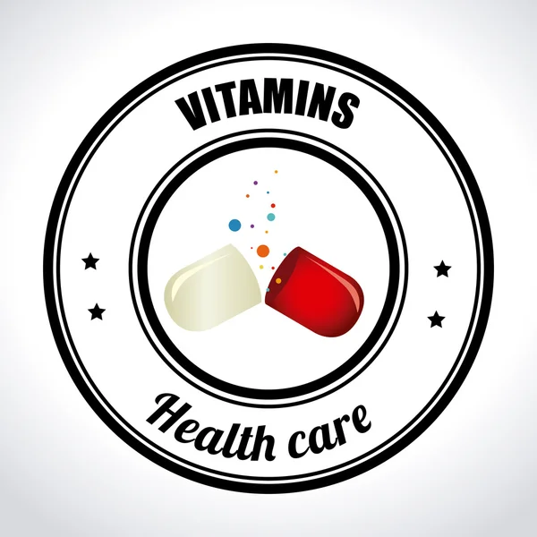 Vitaminas design — Vetor de Stock