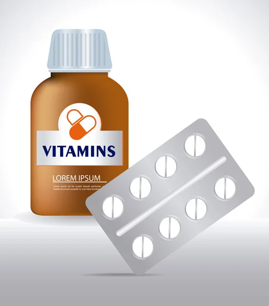 Vitamin-Design — Stockvektor