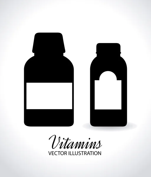 Diseño de vitaminas — Vector de stock