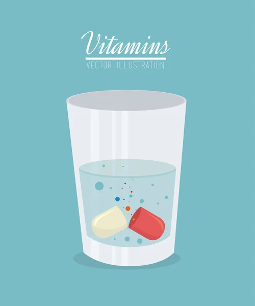 Vitamin-Design — Stockvektor