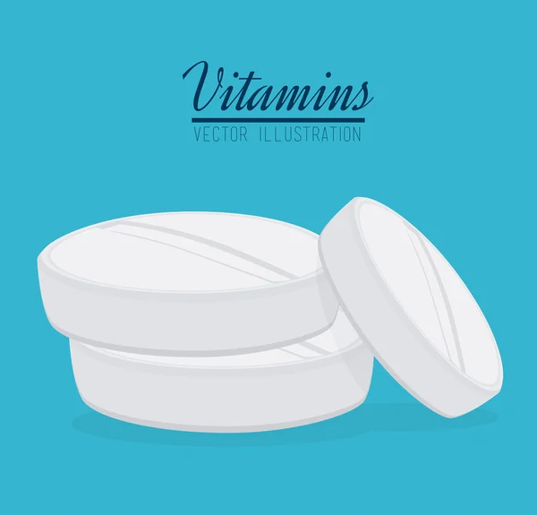 Vitaminler tasarım — Stok Vektör