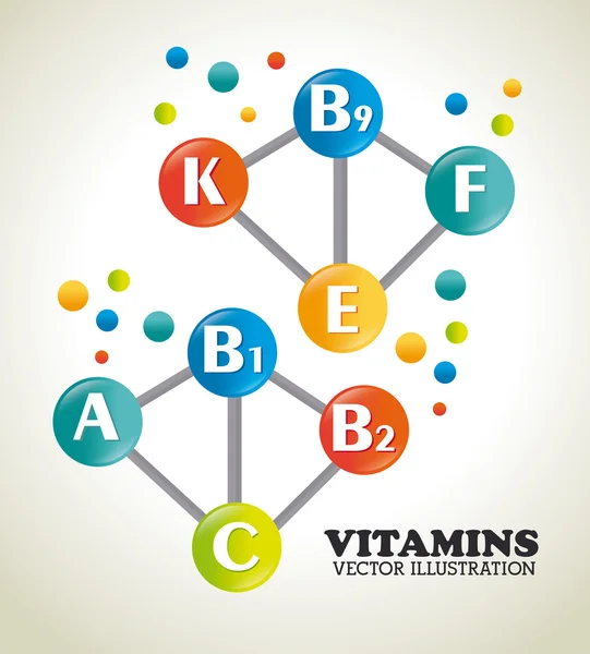 Design delle vitamine — Vettoriale Stock