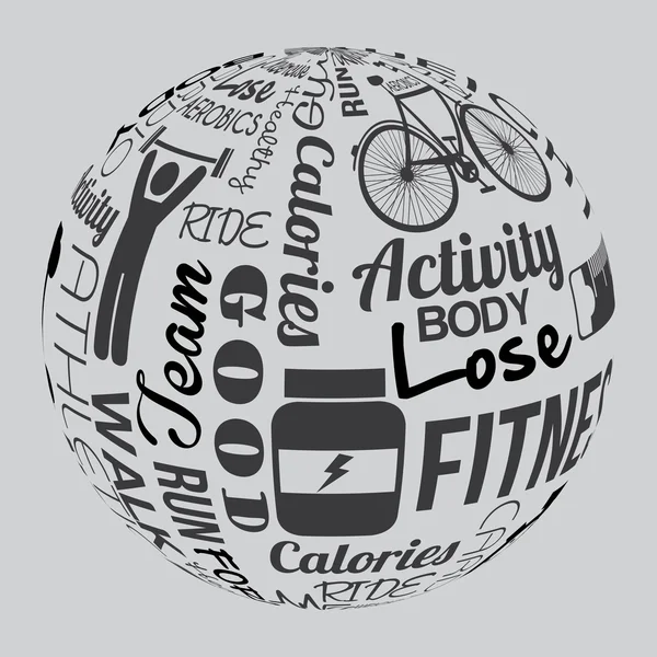 Diseño de fitness — Vector de stock