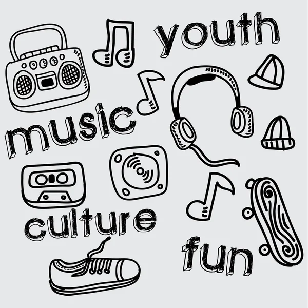 Youth culture design — Stock Vector