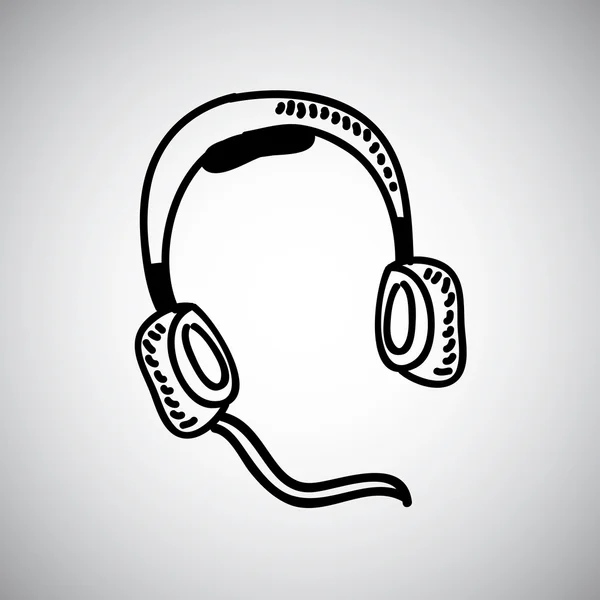 Diseño de auriculares — Vector de stock