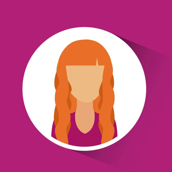 Vrouw avatar ontwerp — Stockvector